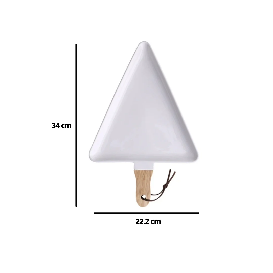White Triangle Plate Large - Image 6