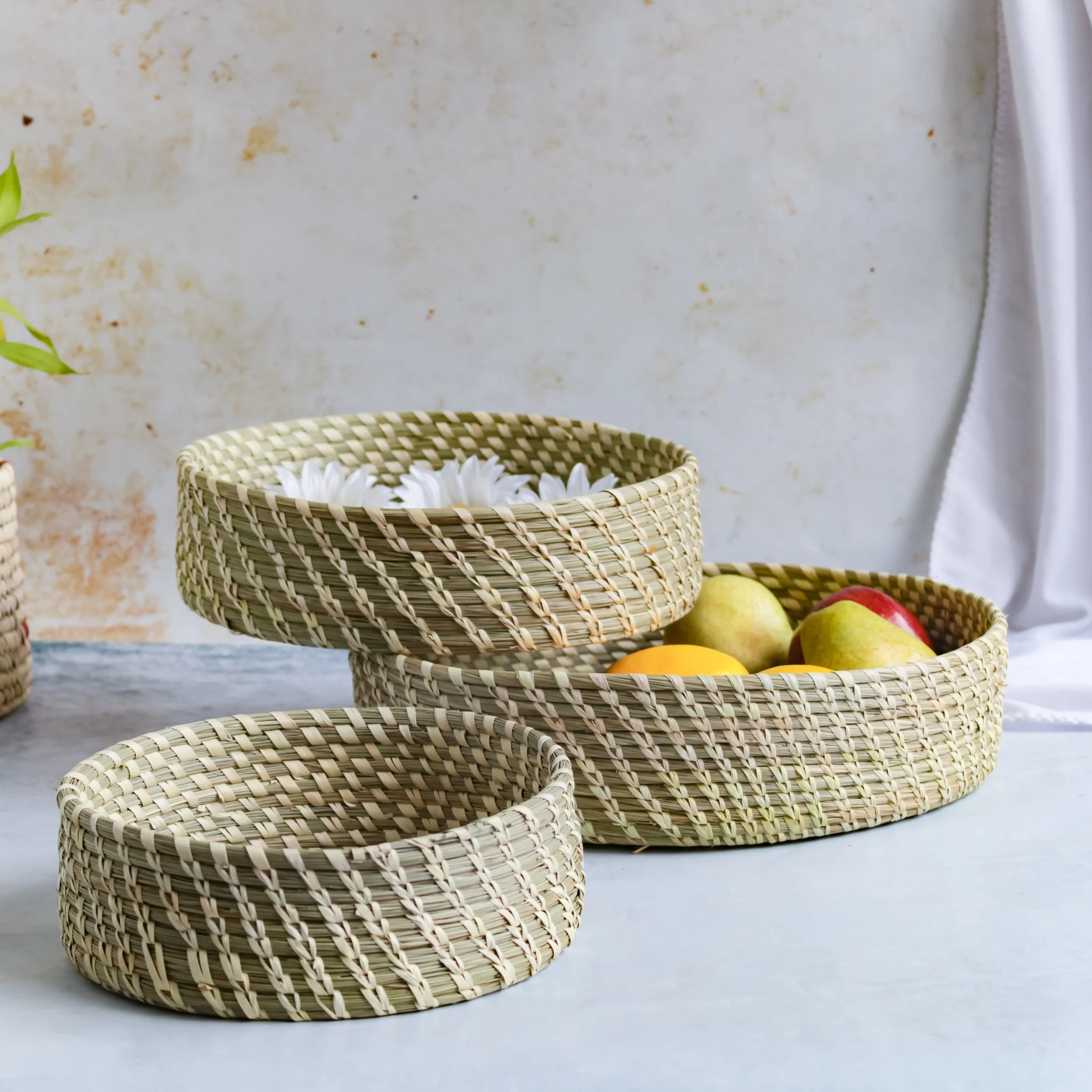Wicker Storage Basket Set of 3 - Image 4