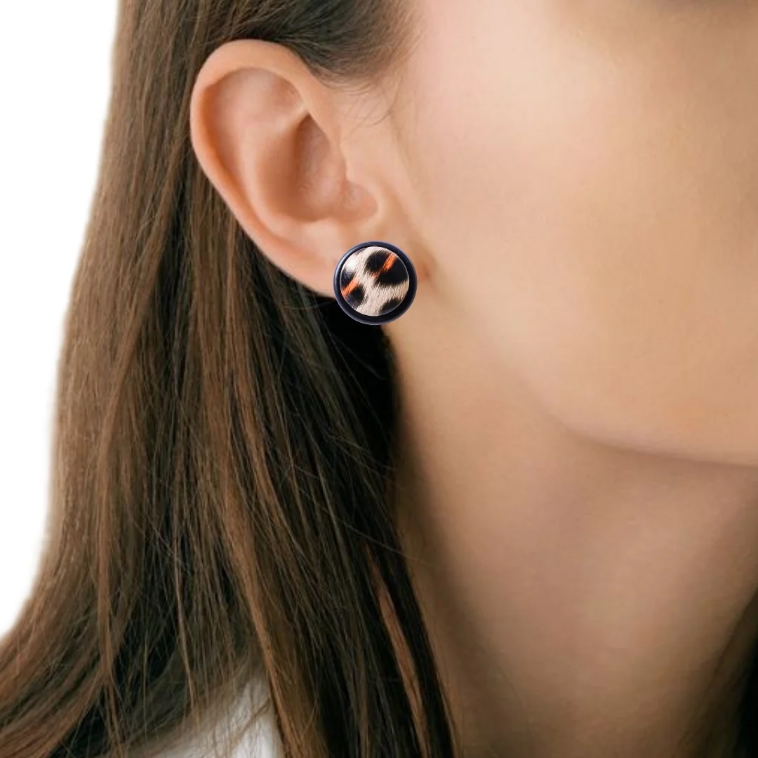 Wild Whimsy Beige Studs - Image 2