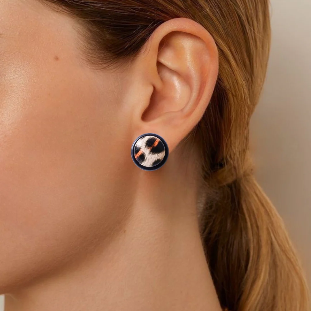 Wild Whimsy Beige Studs - Image 5
