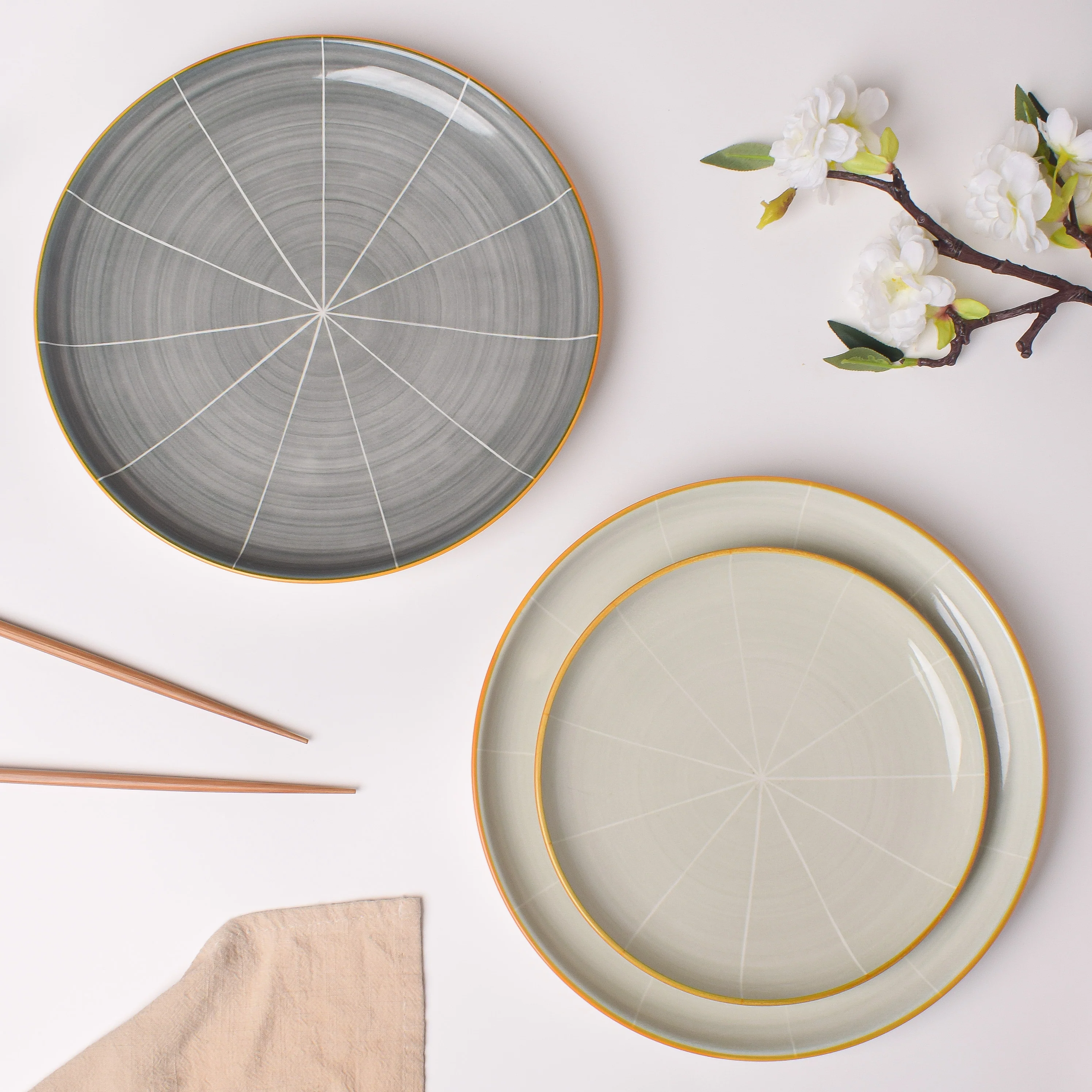 Willow Dark Grey Dinner Plate 10 inch - Image 6