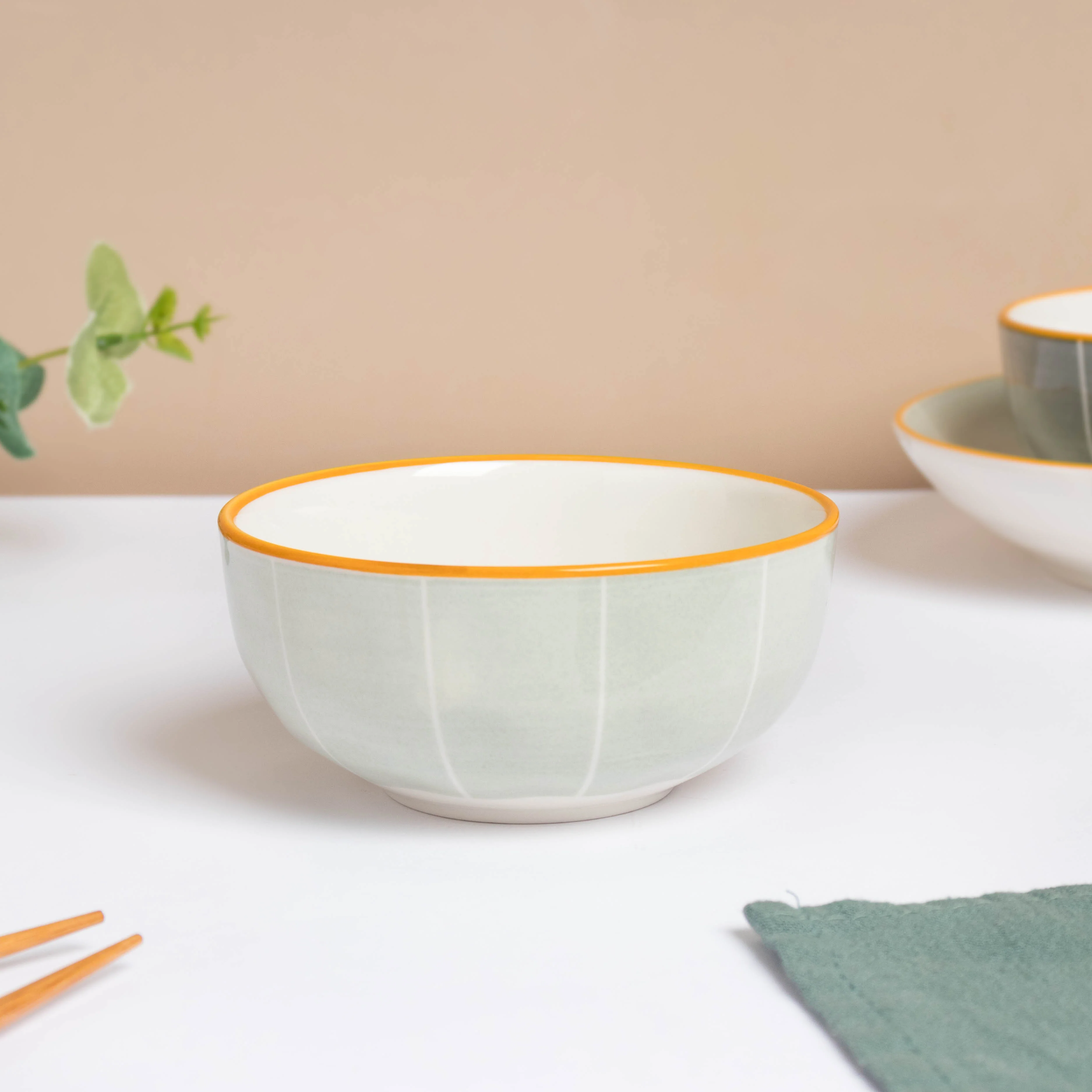 Willow Light Grey 22 Piece Pasta Set For 6 - Image 5