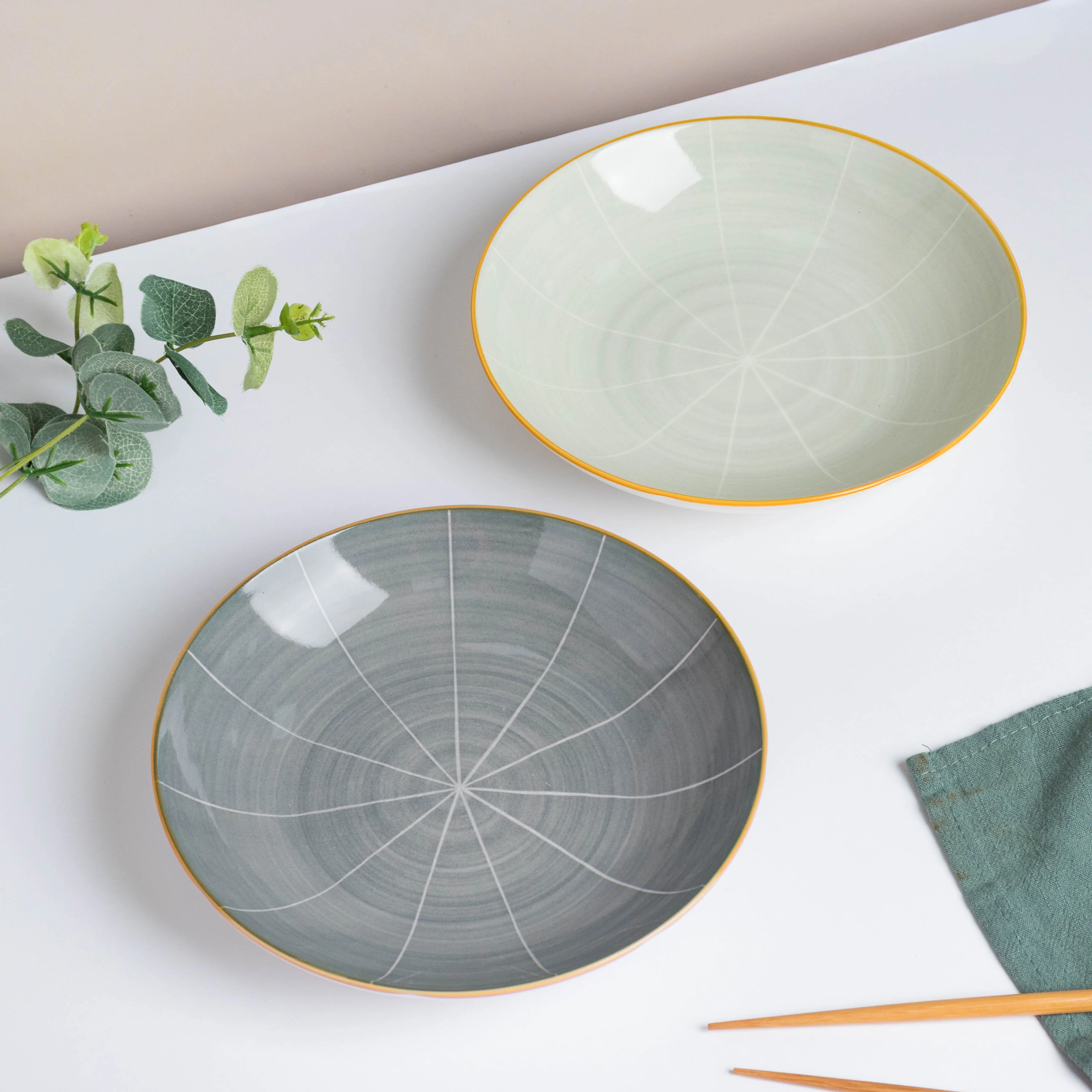 Willow Light Grey Snack Plate 8 inch - Image 6