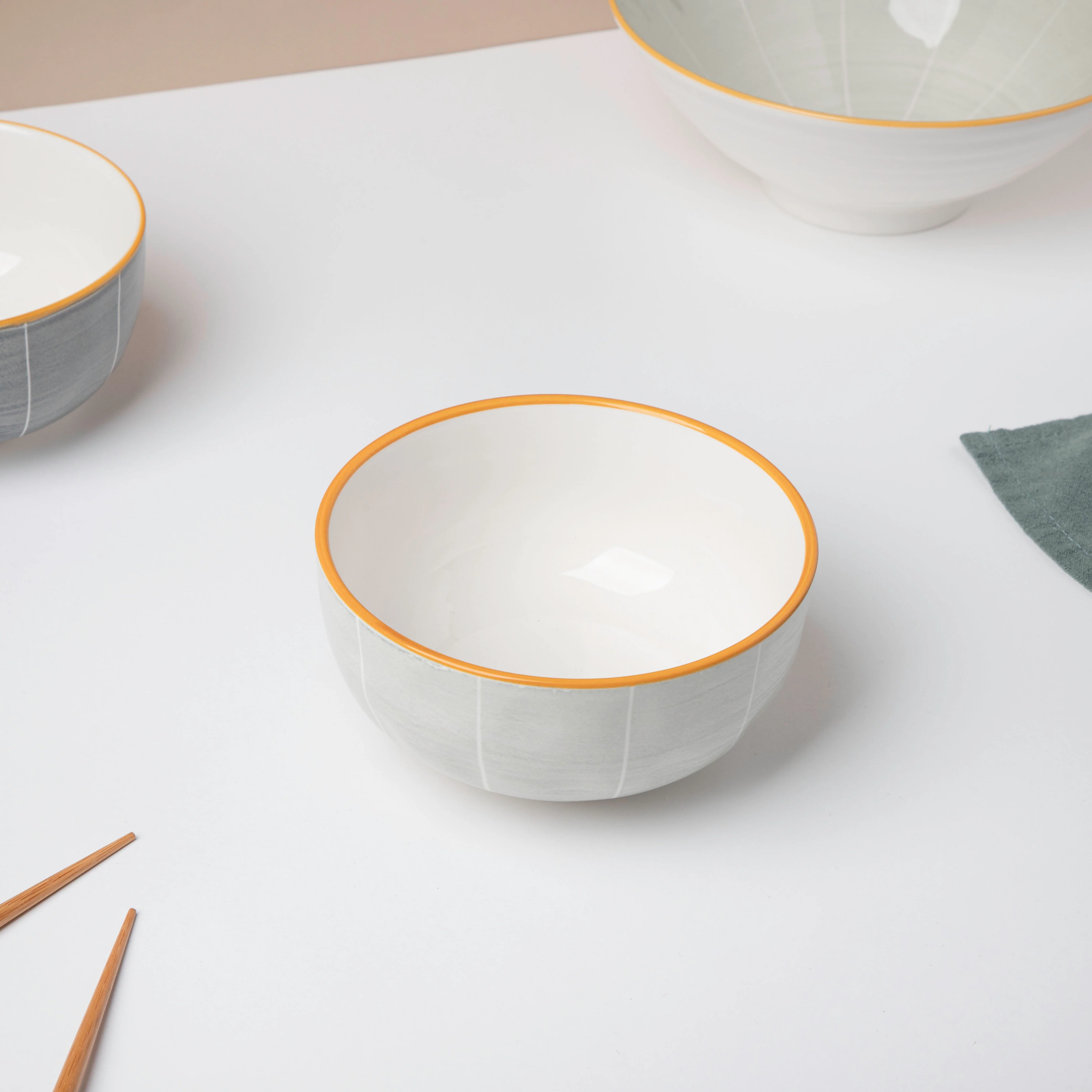 Willow Light Grey Ceramic Soup Bowl Large 500 ml