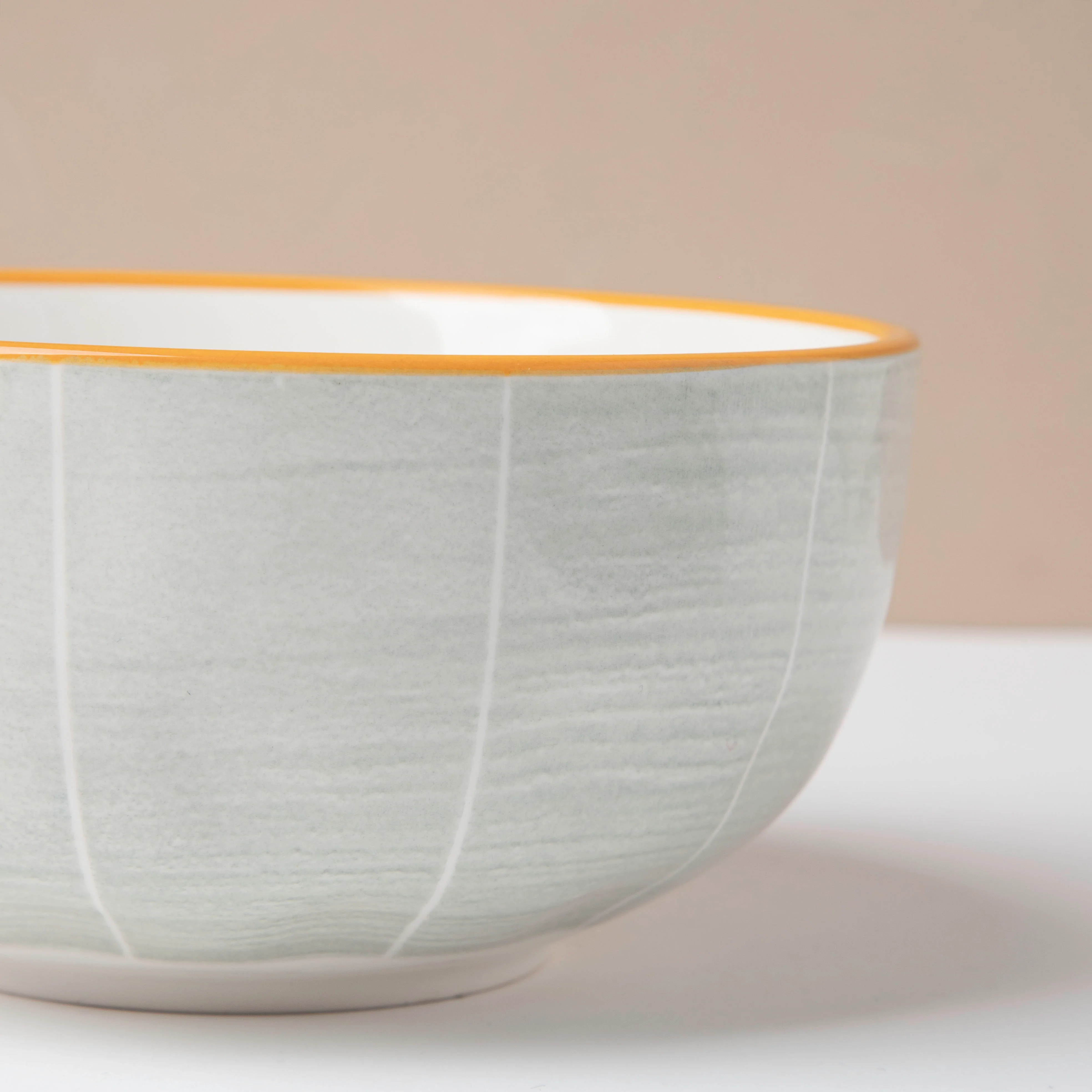 Willow Light Grey Ceramic Soup Bowl Large 500 ml - Image 4