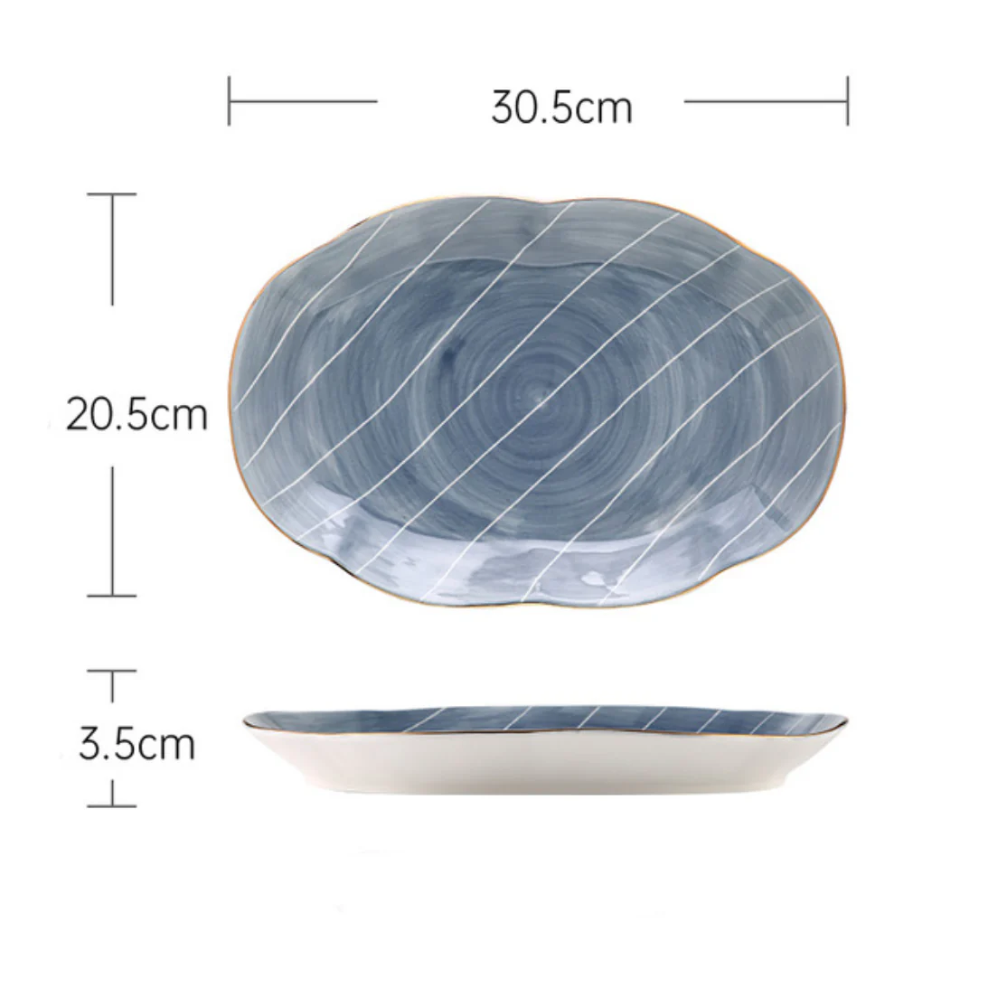 Willow Oval Serving Plate - Image 4