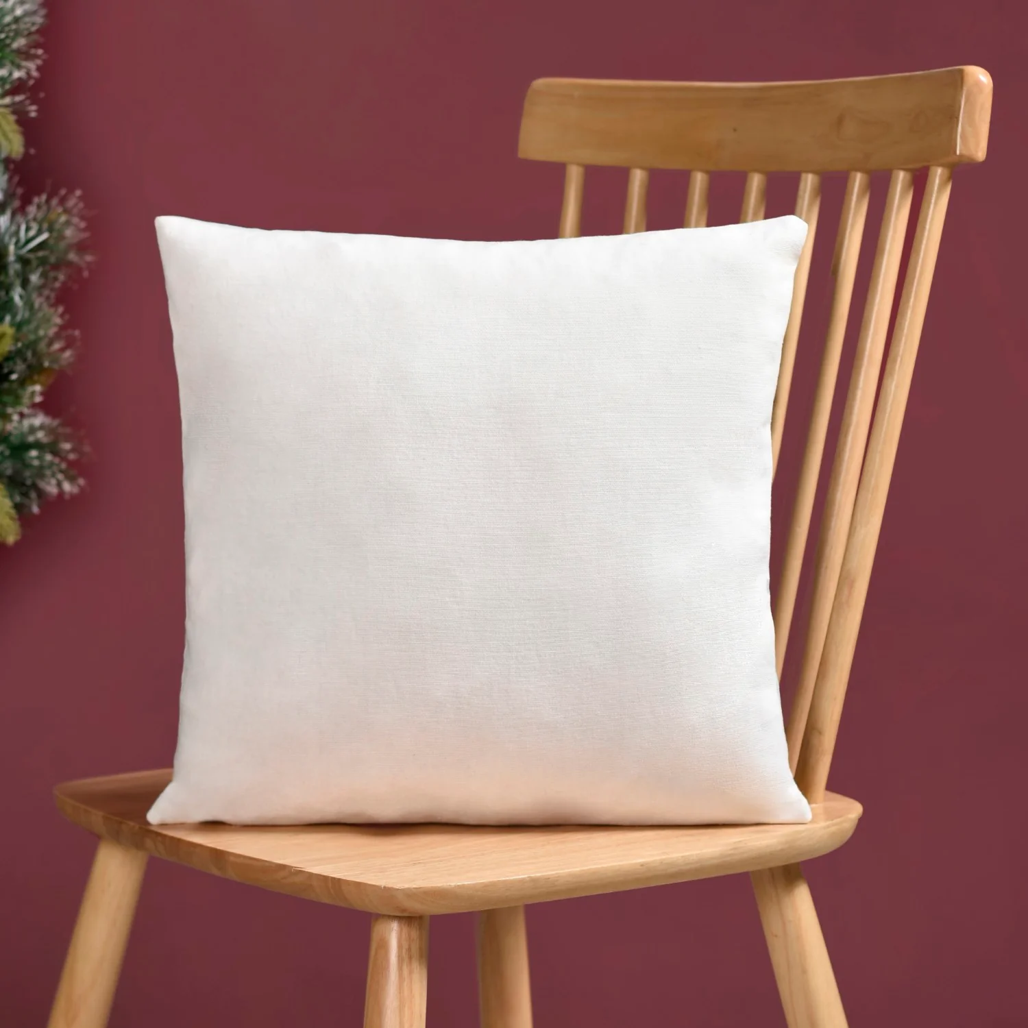 Winter Wonderland Embroidered Cushion Cover 40x40cm - Image 8