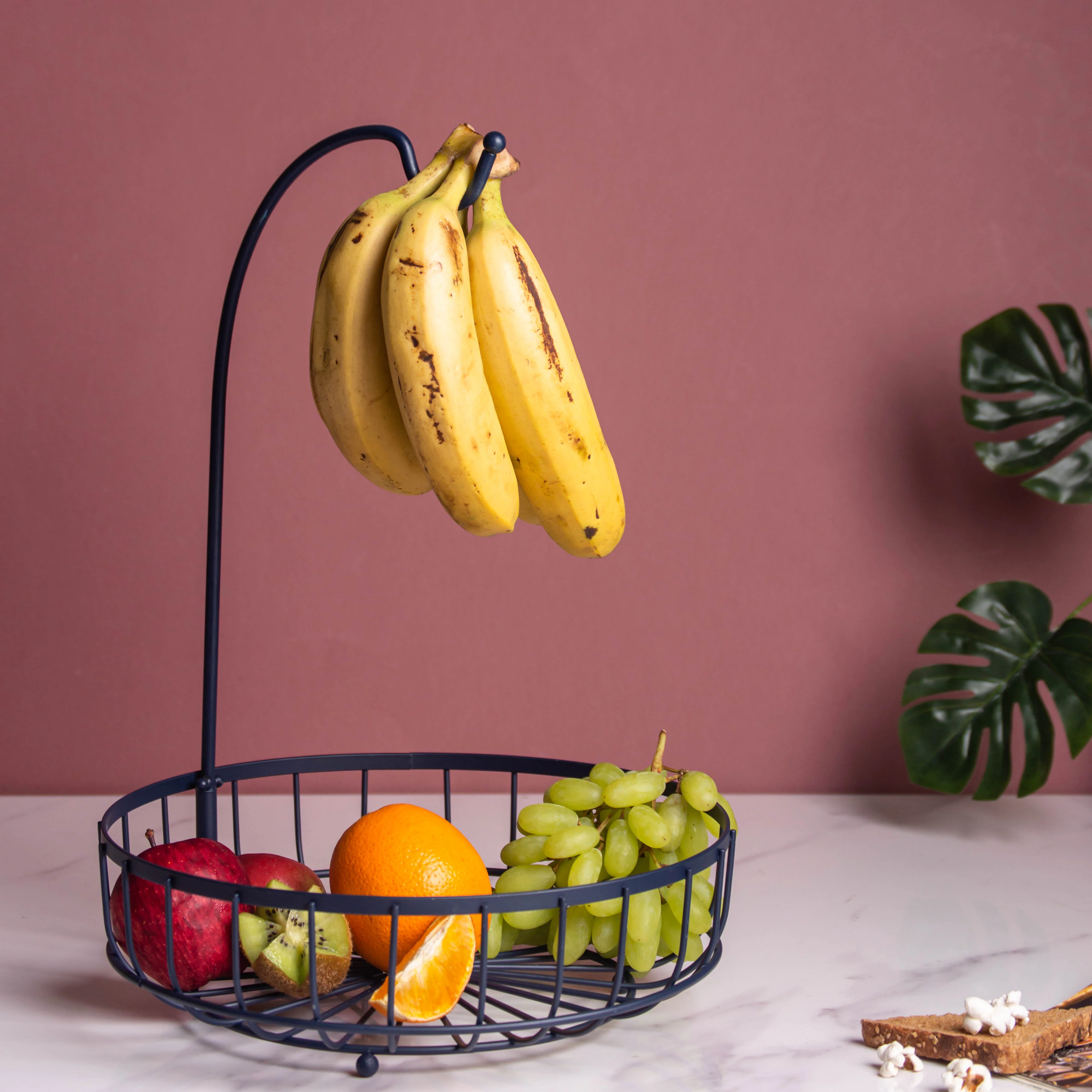Wire Fruit Holder Basket with Banana Hanger - Image 7