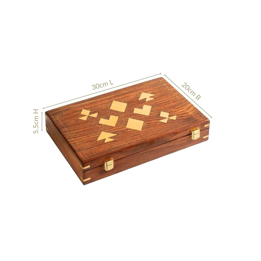 Wooden Box Poker Game Night Essentials Set - Image 5