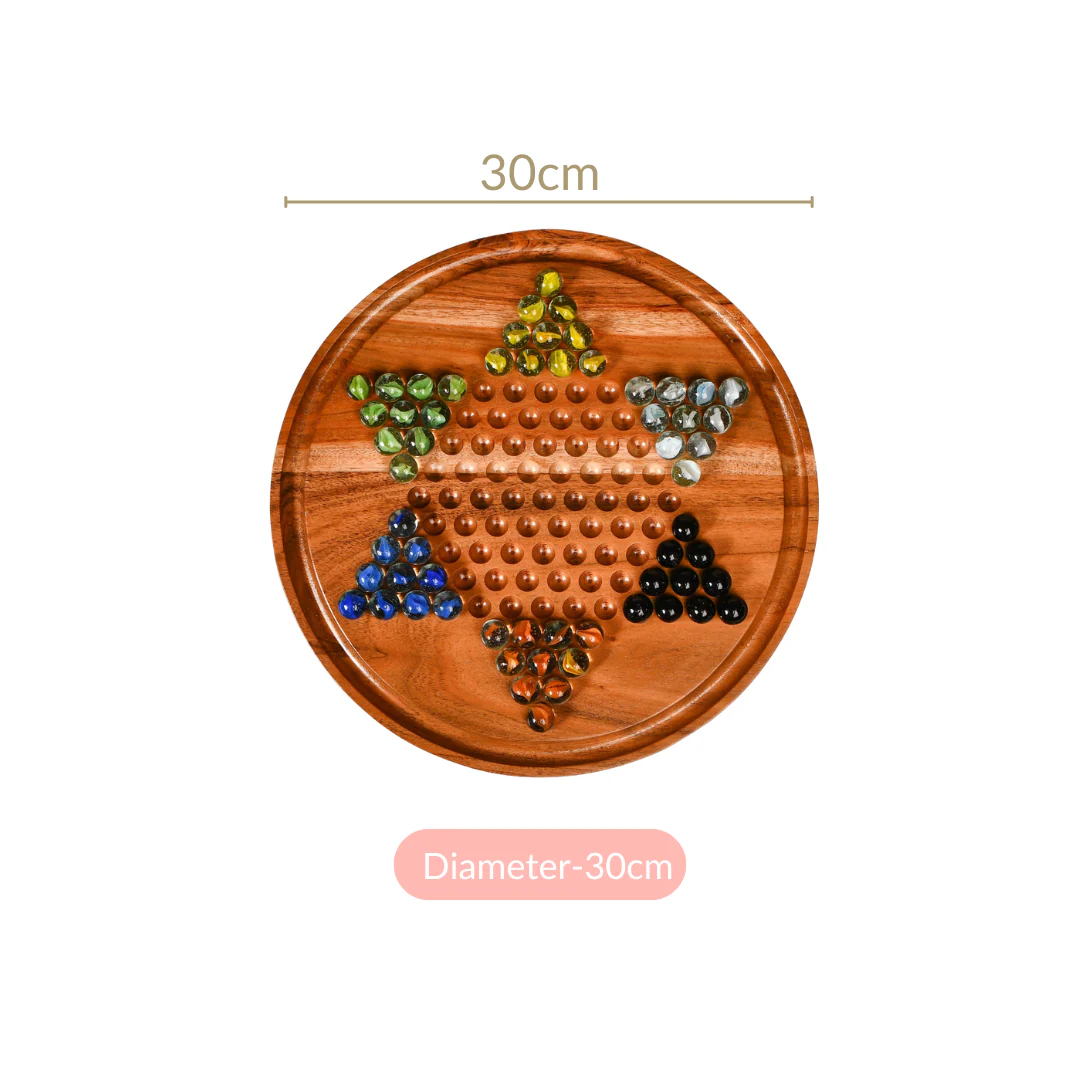 Wooden Chinese Checkers Board Game - Image 3