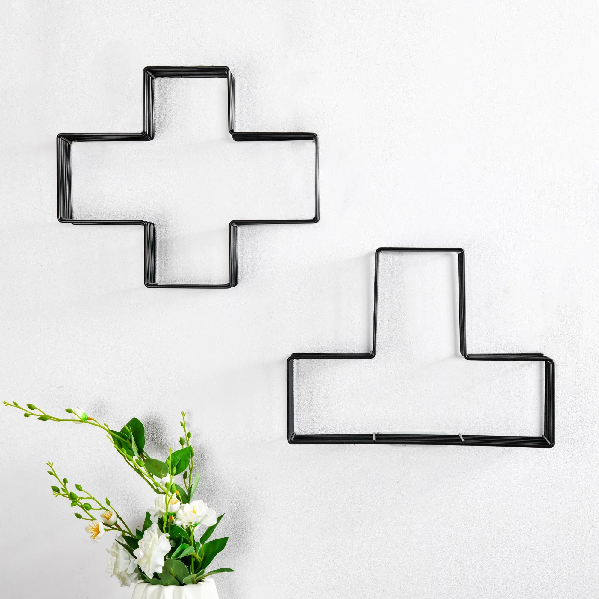 Wooden Hanging Shelf - Black - Image 5