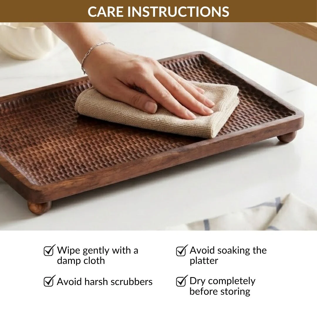 Wooden Nero Serving Platter Rectangle 35x25cm - Image 9