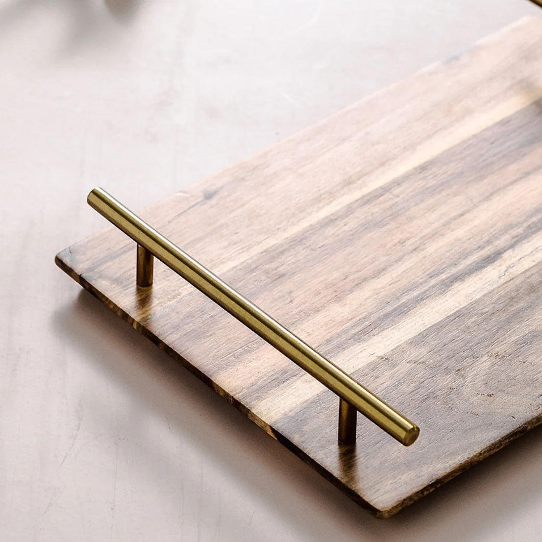 Wooden Serving Tray With Handle - Image 4