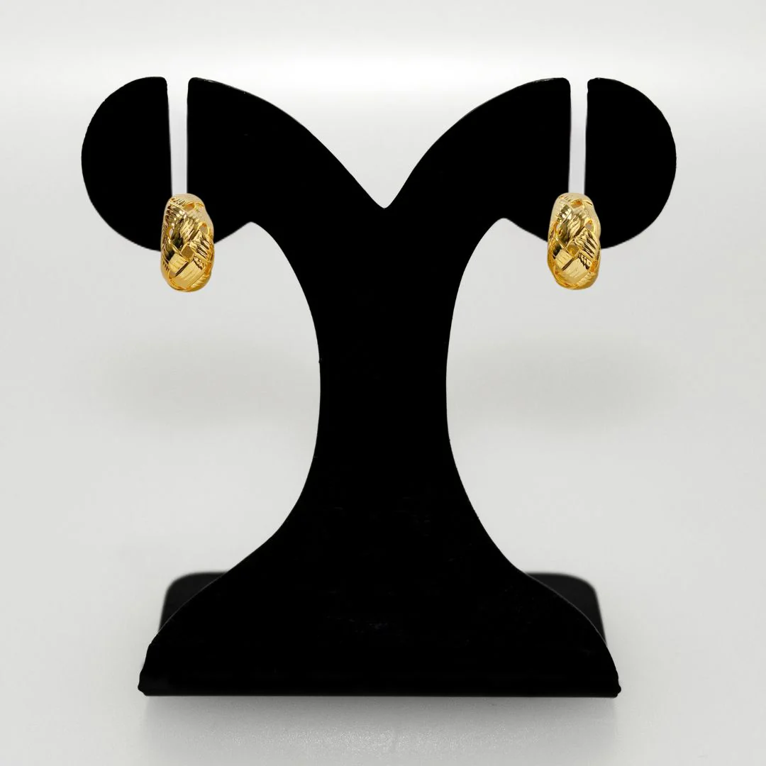 Woven In Gold Chic Metal Hoops - Image 6