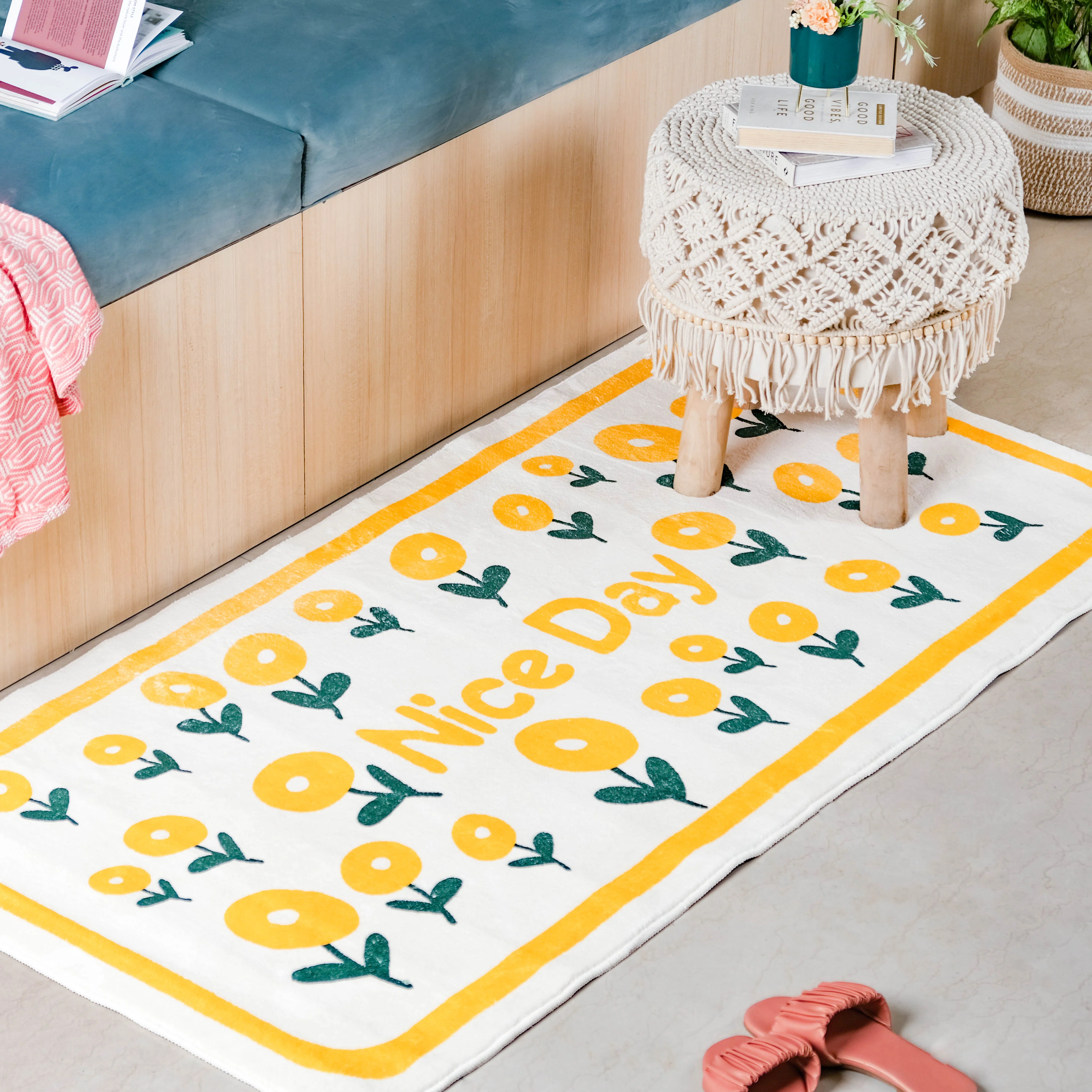 Yellow White Carpet Runner Large - Image 7