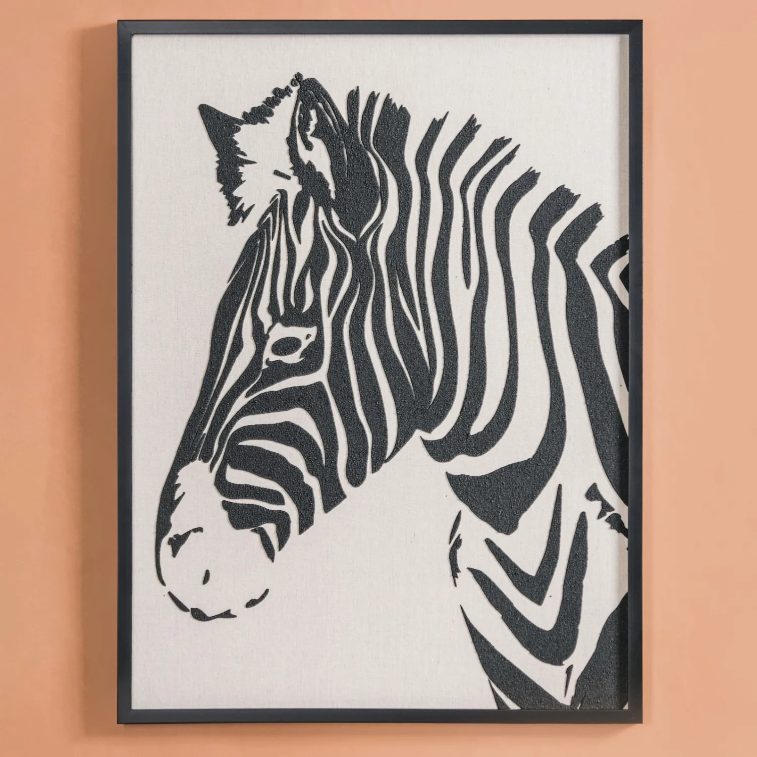 Zebra Safari Embossed Wall Decor For Living Room 23x17 Inch - Image 5