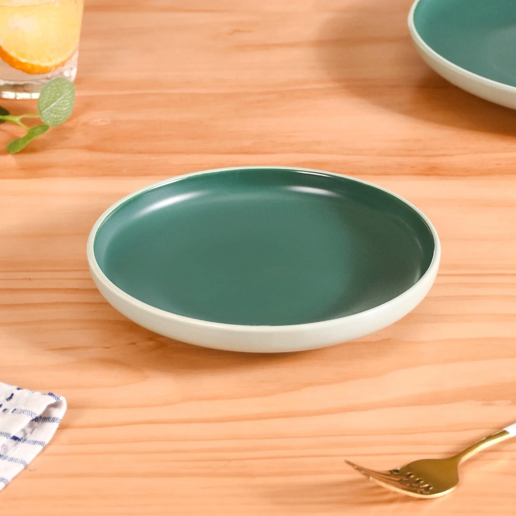 Zoella Ceramic Side Plates Set Of 4 Green 7 Inch - Image 6