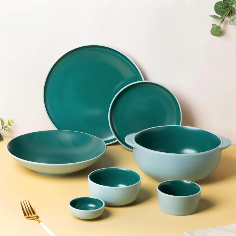 Zoella Green 33 Piece Dinner Set For 6 - Image 12